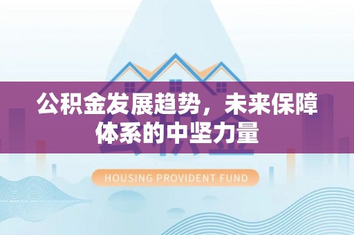威宁公积金发展趋势，未来保障体系的中坚力量